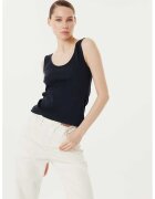 TWIST Top din amestec de bumbac cu decolteu rotund - Negru