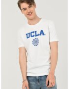 UCLA Tricou bărbați - regular fit - imprimeu logo - alb -