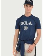 UCLA Tricou cu imprimeu logo Gayley - Gri/Albastru inchis