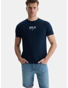 UCLA Tricou de bumbac Sherman - Albastru ultramarin