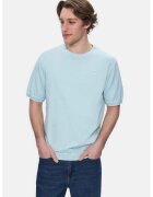 UCLA Tricou regular fit cu decolteu la baza gatului Fared - Albastru