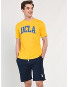 UCLA Tricou regular fit cu decolteu la baza gatului si imprimeu logo - Galben