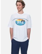 UCLA Tricou regular fit - decolteu la baza gatului - imprimeu cu logo - Alb - AIRE - Alb