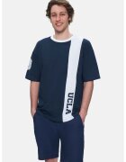 UCLA Tricou regular fit - decolteu la baza gatului - imprimeu cu logo - Bleumarin - KEITH - Bleumarin
