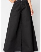 uFIT Blugi foarte largi din denim Black 17828 - Negru