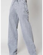 uFIT Blugi lungi din denim cu elastic Light Grey 15262 - Gri
