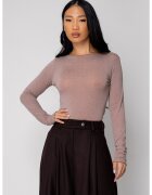 uFIT Bluza subtire din mix de casmir Light Brown 19465 - Maro deschis