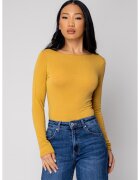 uFIT Bluza subtire din mix de casmir Mustard 19450 - Galben