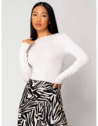 uFIT Bluza subtire din mix de casmir Off White 18310 - Alb