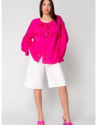 uFIT Camasa maneca lunga cu broderie Fuchsia 16317 - Fucsia