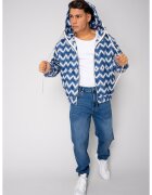 uFIT Hanorac cu fermoar si gluga Oversized 18931 - BLUE