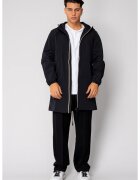uFIT Jacheta lunga de fas cu fermoar si gluga Black 18941 - Negru