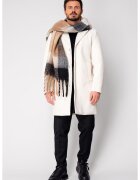 uFIT Palton lung cu nasturi Off White 18837 - Alb