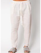 uFIT Pantaloni lung din 100% IN cu snur Cream 17015 - Bej