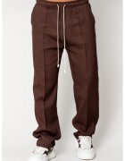 uFIT Pantaloni lung din IN cu snur Dark Brown 17557 - Maro