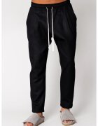 uFIT Pantaloni lung din IN cu snur usor conic Black 17228 - Negru
