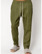 uFIT Pantaloni lung din IN cu snur usor conic Kaki 17561 - Kaki