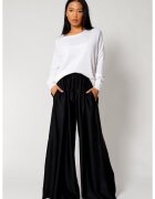 uFIT Pantaloni lung din mix de matase Black 18045 - Negru