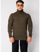 uFIT Pulover cu guler inalt Kaki 19077 - Kaki