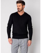 uFIT Pulover cu V cut Black 19091 - Negru