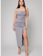 uFIT Rochie midi cu slit lateral - Gri cenusiu