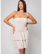 uFIT Rochie scurta din amestec de in si bumbac - Bej