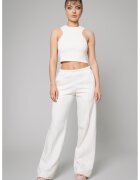 uFIT Set de top crop si pantaloni de trening - Alb