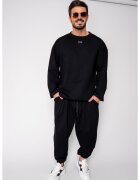 uFIT Set Flex Bluza Oversized si pantalon Baggy Black 18576 - Negru