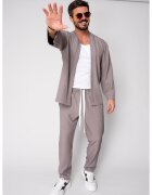 uFIT Set Long Tulum Jacheta tip kimono si pantalon Premium Edition Taupe 19173 - Bej