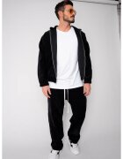 uFIT Set Velvet Hanorac cu fermoar si pantalon lung Black 18641 - Negru