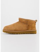 UGG Cizme scurte slip-on din piele de oaie Classic Ultra - Galben inchis