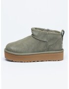 UGG Ghete de piele intoarsa fara inchidere Classic Ultra - Verde fistic