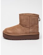 UGG Ghete slip-on din piele intoarsa Classic Mini - Maro taupe