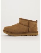 UGG Ghete slip-on rezistente la apa din piele intoarsa Classic Ultra Mini - Galben inchis