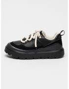 UGG Pantofi sport cu insertii din piele si piele intoarsa Heritage Utility - Negru