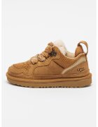 UGG Pantofi sport de piele intoarsa cu garnituri de material textil - Caramel
