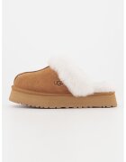 UGG Papuci de casa din piele intoarsa cu captuseala din lana Disquette - Maro camel