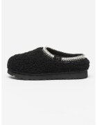UGG Papuci din piele de oaie cu captuseala din amestec de lana Tasman Maxy Curly - Negru