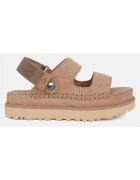 UGG Sandale Goldenstar Glide convertibile din piele intoarsa cu inchidere velcro