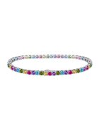 UNA VIDA Bratara Tennis 3mm - Multicolor - Argint 925 - 16.5cm