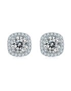 UNA VIDA Cercei Diamant Moissanite 0.5ct - Argint 925