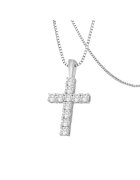 UNA VIDA Lant Cruce Moissanite - Argint 925