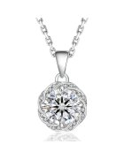 UNA VIDA Set Luxuria cu Moissanite - pentru femei - Argint placat cu rodiu