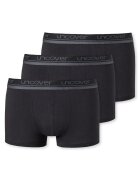 uncover by SCHIESSER Set de boxeri cu banda logo in talie - 3 perechi - Negru