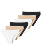 uncover by SCHIESSER Set de chiloti uni Tai - 6 perechi - Alb/Negru/Bej