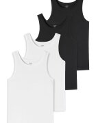 uncover by SCHIESSER Set de top-uri cu decolteu rotund - 4 piese - Alb/Negru