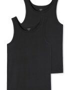 uncover by SCHIESSER Set de topuri cu decolteu la baza gatului - 2 piese - Negru