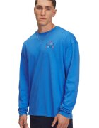 Under Armour Bluza cu decolteu la baza gatului si imprimeu pe partea din spate - Rosu/Gri deschis/Albastru royal