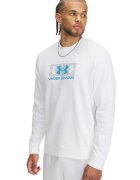 Under Armour Bluza de trening din material terry cu logo Rival - Alb/Albastru