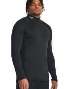 Under Armour Bluza slim fit cu guler scurt pentru fitness - Negru